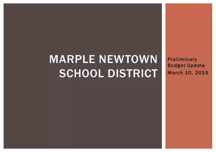 marple newtown school district