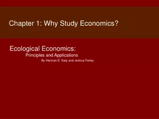 Chapter 1: Why Study Economics?