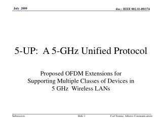 5 up a 5 ghz unified protocol