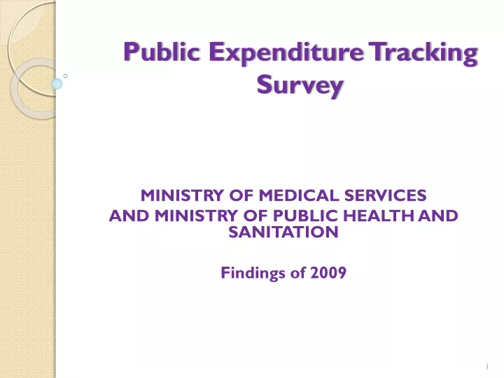 public expenditure tracking survey