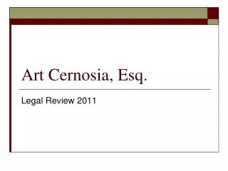 Art Cernosia, Esq.