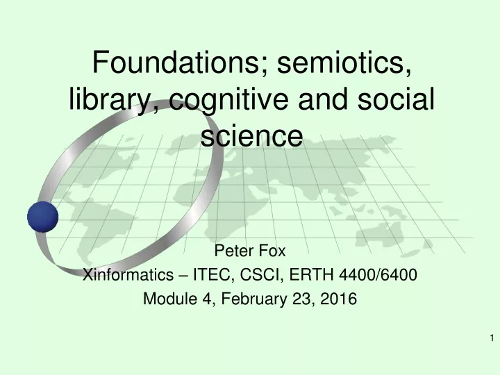 foundations semiotics library cognitive and social science