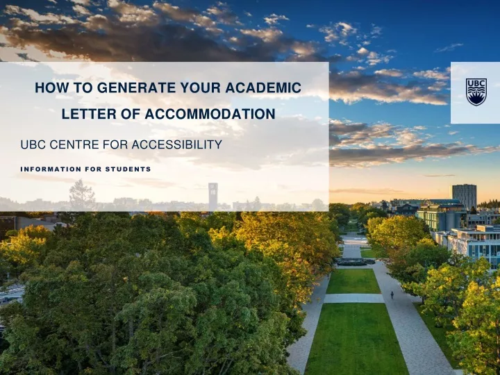 how to generate your academic letter