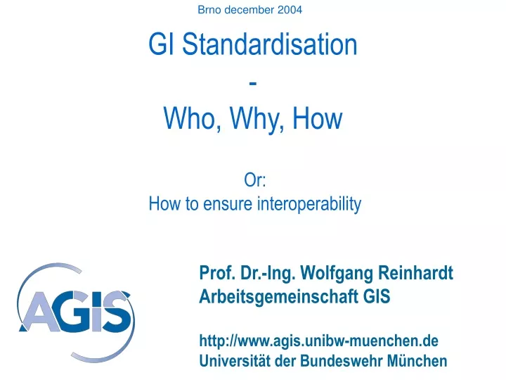 gi standardisation who why how