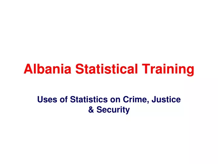 albania statistical training
