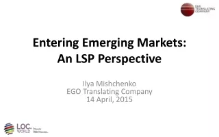 Entering Emerging Markets: An LSP Perspective