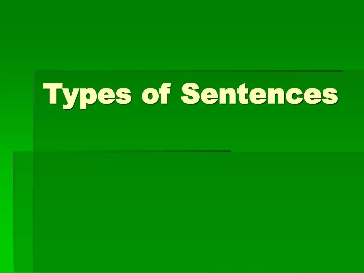 types of sentences