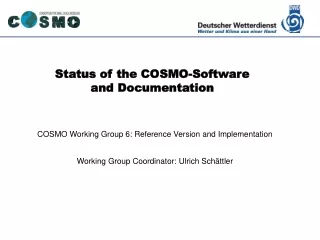 Status of the COSMO-Software and Documentation