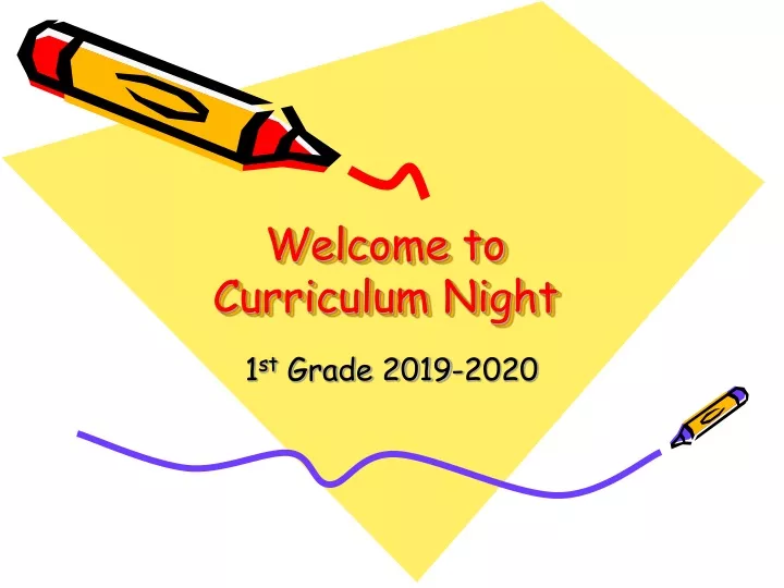 welcome to curriculum night