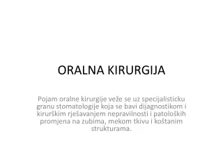 ORALNA KIRURGIJA