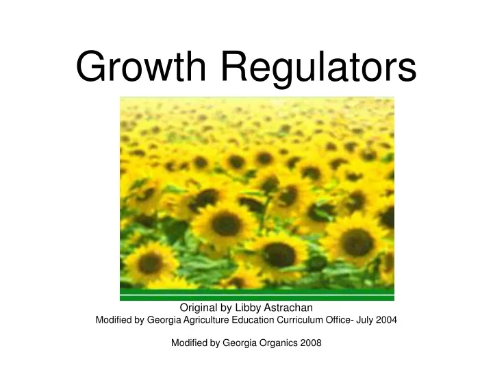 growth regulators original by libby astrachan