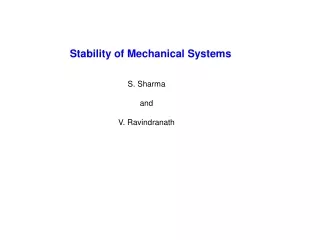 Stability of Mechanical Systems