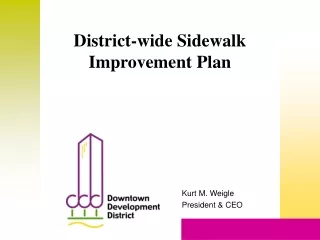 District-wide Sidewalk Improvement Plan