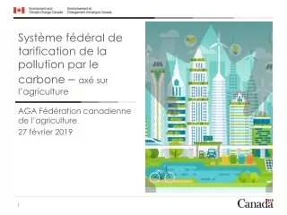 Système fédéral de tarification de la pollution par le carbone  –  axé sur l’agriculture