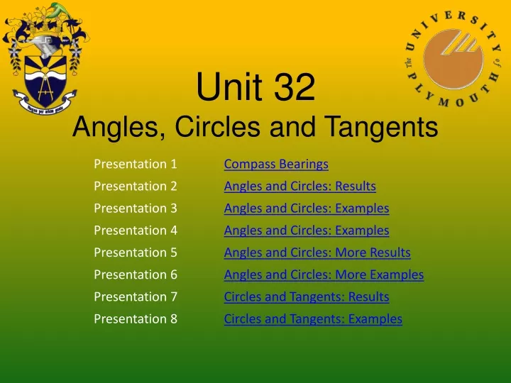 unit 32 angles circles and tangents