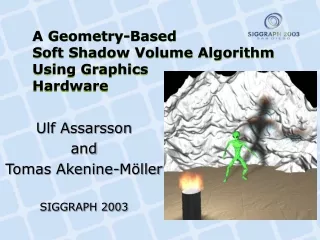 A Geometry-Based   Soft Shadow Volume Algorithm Using Graphics  Hardware