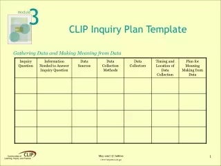 CLIP Inquiry Plan Template