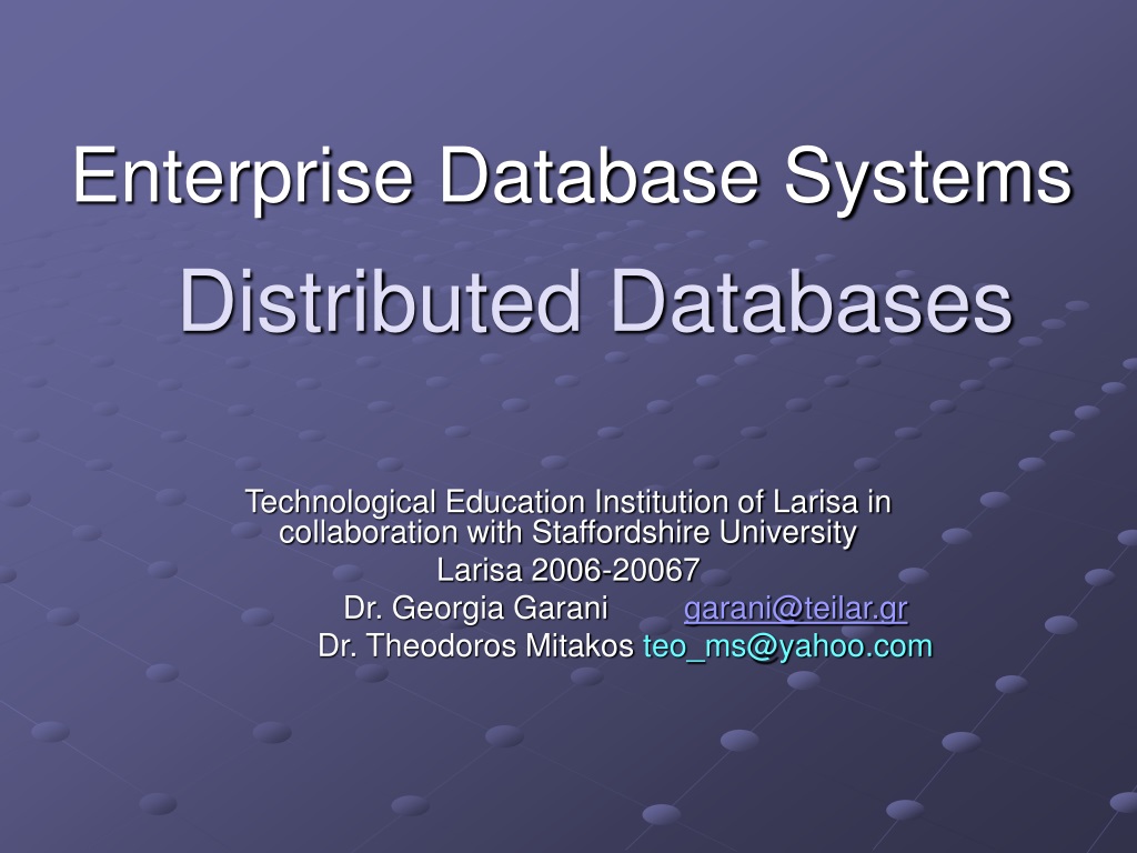 PPT - Distributed Databases PowerPoint Presentation, free download - ID ...