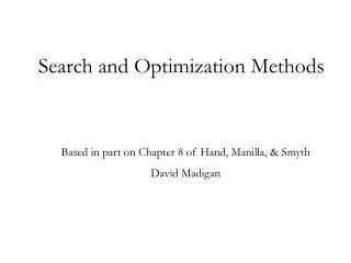 Search and Optimization Methods