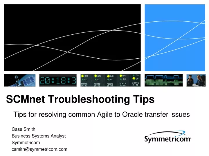 scmnet troubleshooting tips