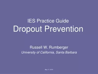 IES Practice Guide Dropout Prevention
