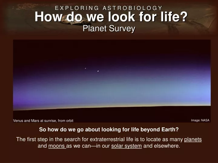planet survey