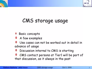 CMS storage usage