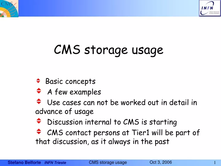 cms storage usage