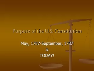 Purpose of the U.S. Constitution
