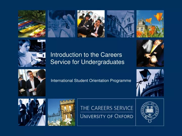 introduction to the careers service for undergraduates