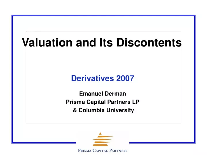 valuation and its discontents