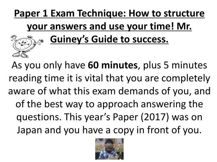 paper 1 exam technique how to structure your