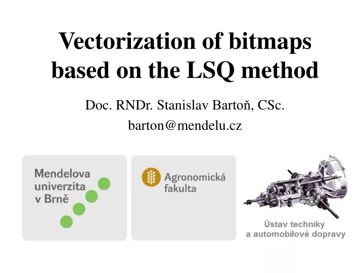 vectorization of bitmaps based on the lsq method