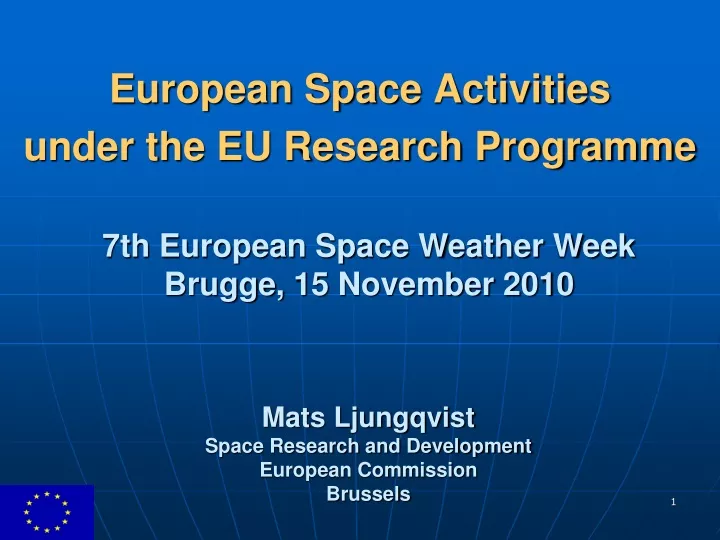 european space activities under the eu research