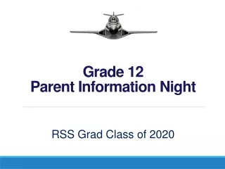 Grade 12 Parent Information Night