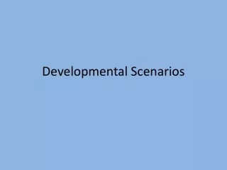 Developmental Scenarios