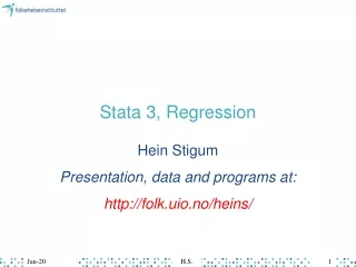 Stata 3, Regression