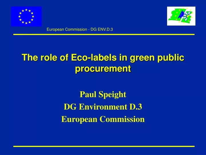 the role of eco labels in green public procurement