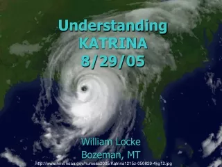Understanding KATRINA 8/29/05