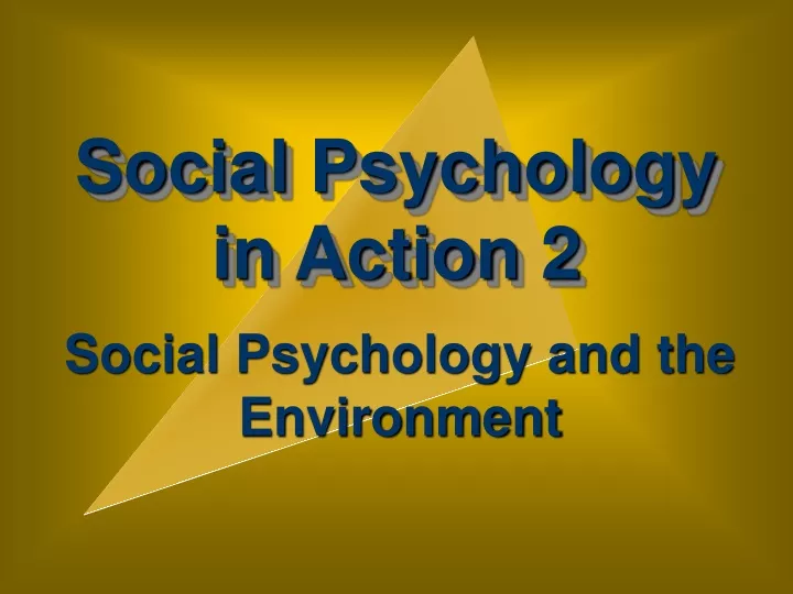 social psychology in action 2
