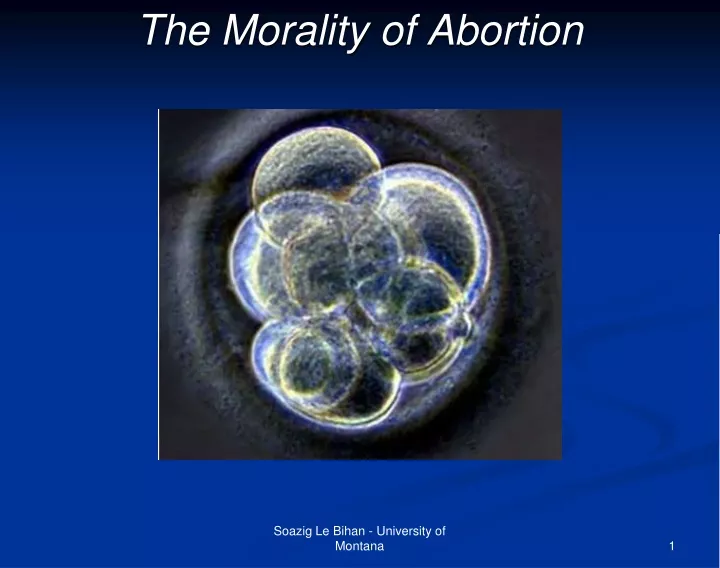 the morality of abortion