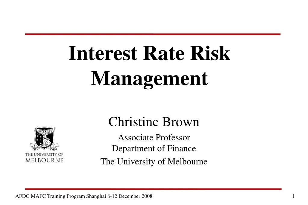 PPT - Interest Rate Risk Management PowerPoint Presentation, free ...