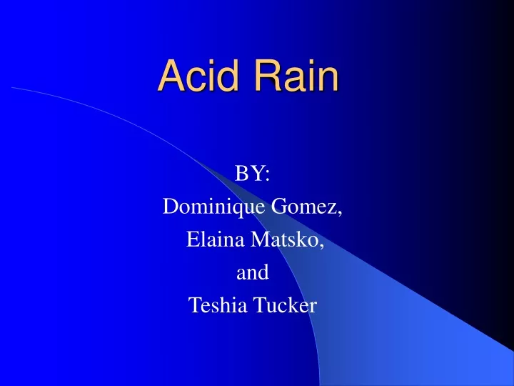 acid rain