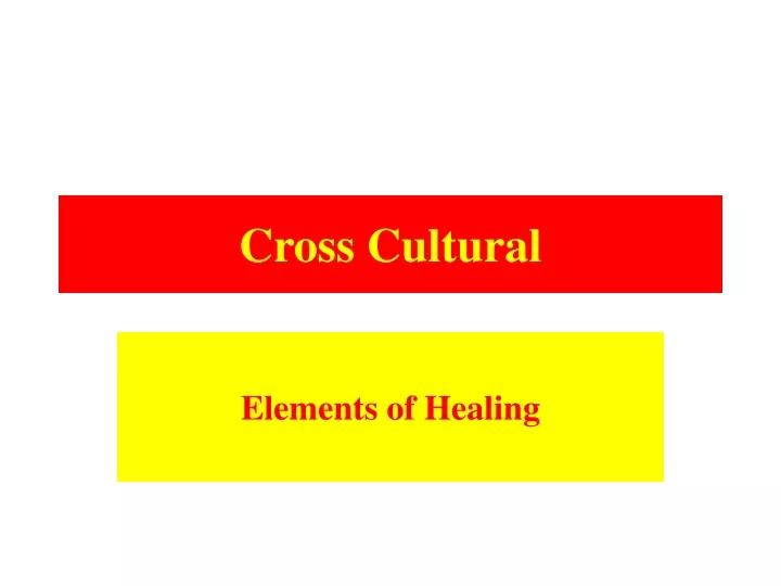 cross cultural