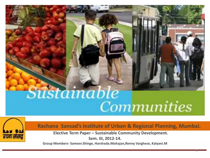 elective term paper sustainable community