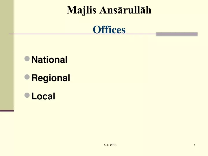 majlis ans rull h offices