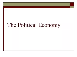 The Political Economy