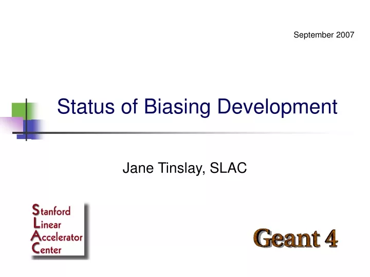status of biasing development