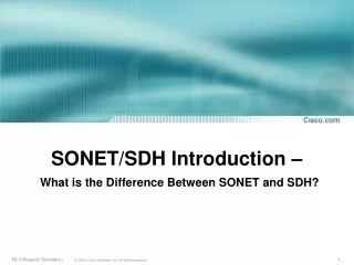 SONET/SDH Introduction – What is the Difference Between SONET and SDH?
