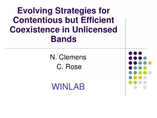 n clemens c rose winlab